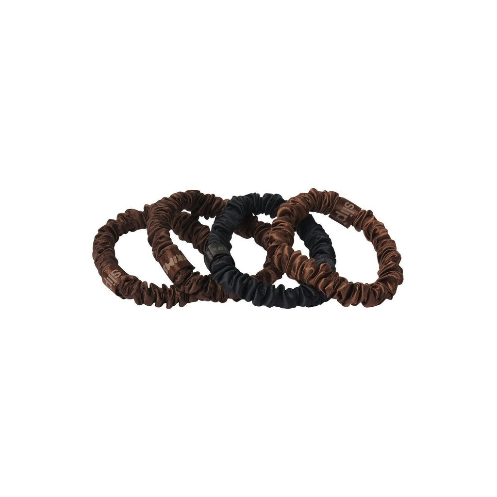 PURE SILK SKINNY SCRUNCHIES 4-PACK