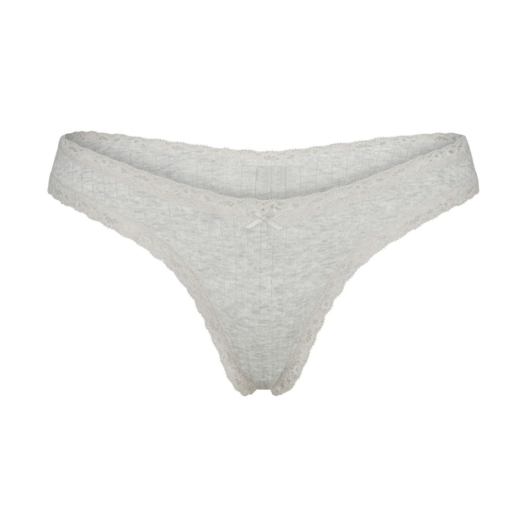 POINTELLE LACE THONG
