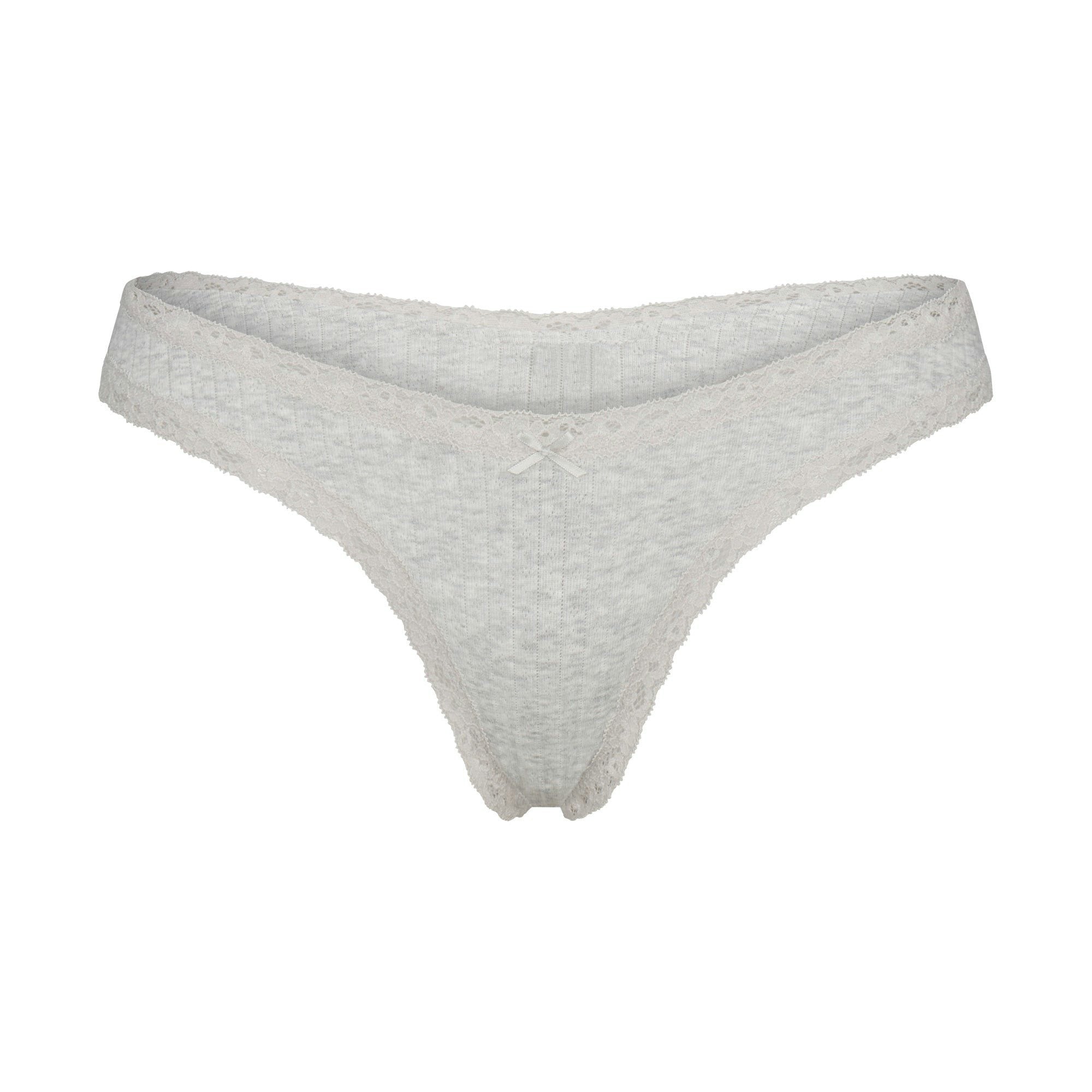 POINTELLE LACE THONG