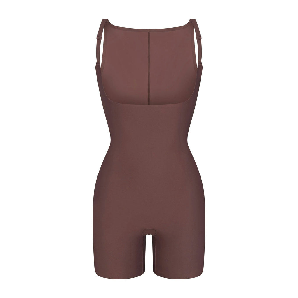 CORE SCULPT BACK SMOOTHING OPEN BUST MID THIGH BODYSUIT