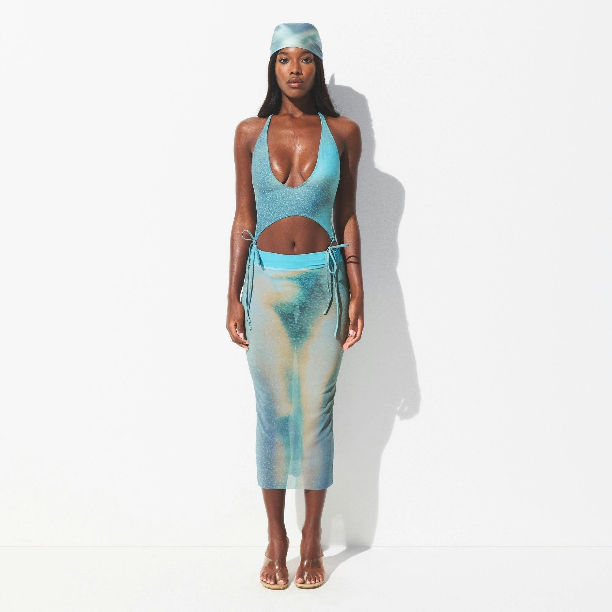 MESH COVER-UPS MIDI SKIRT