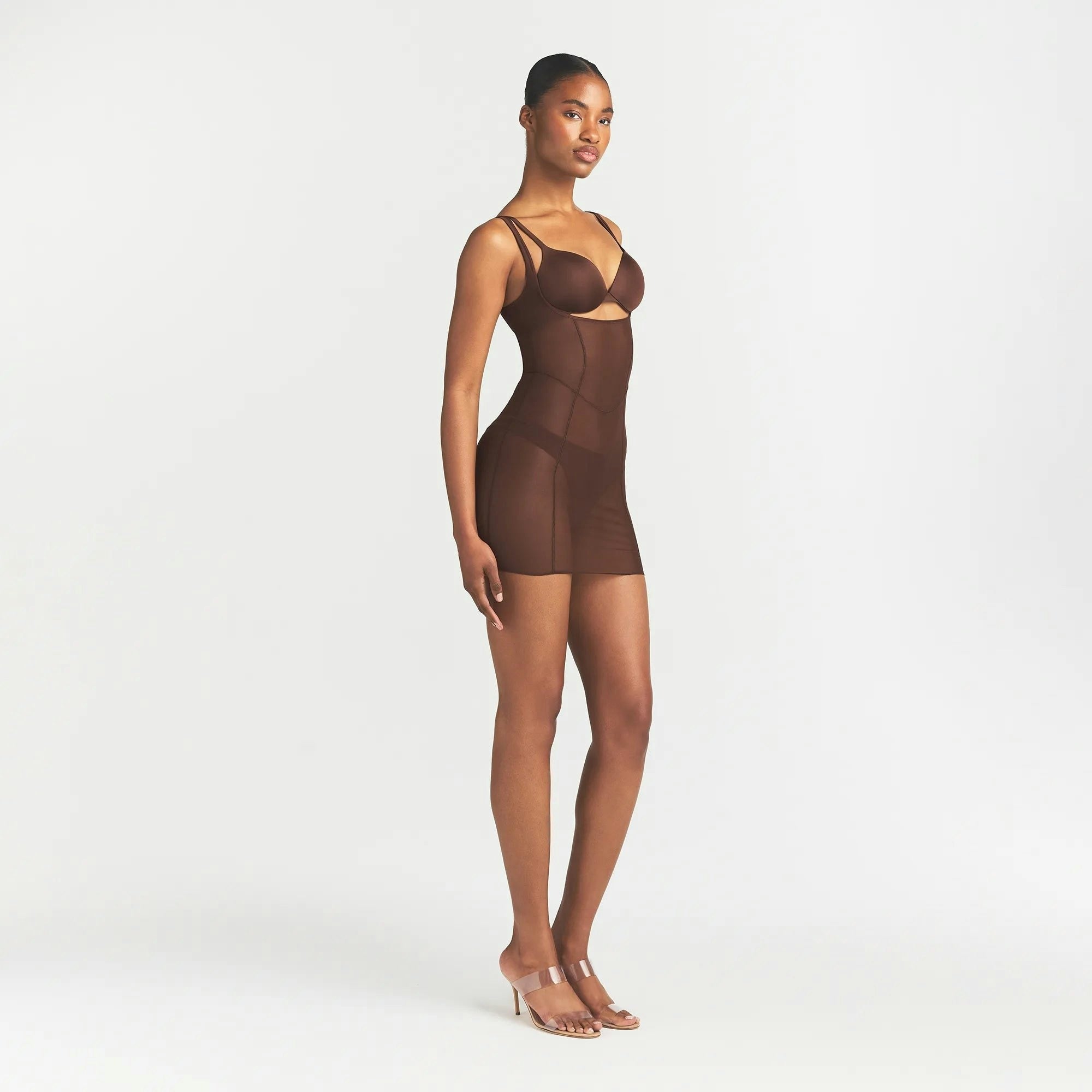 OPEN BUST SLIP DRESS