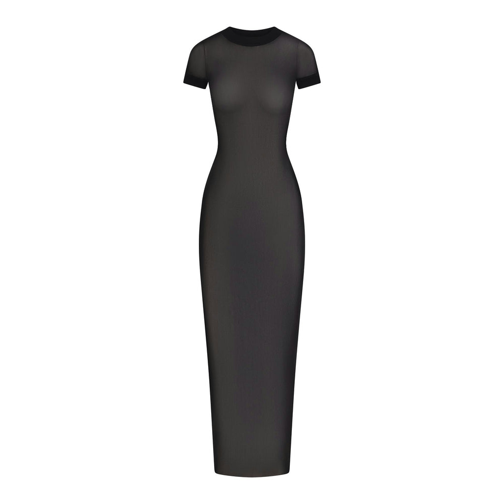 MESH COVER-UPS LONG DRESS