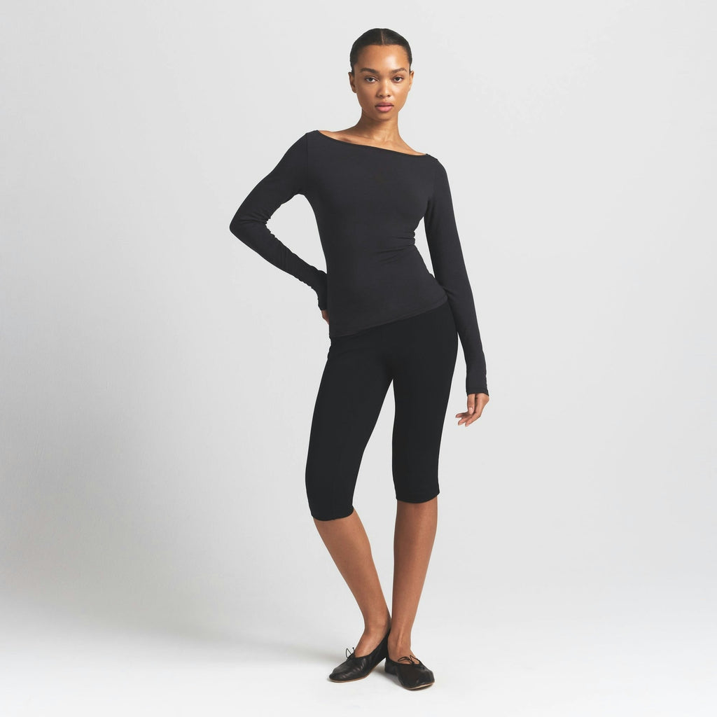 LONG SLEEVE BOATNECK TOP
