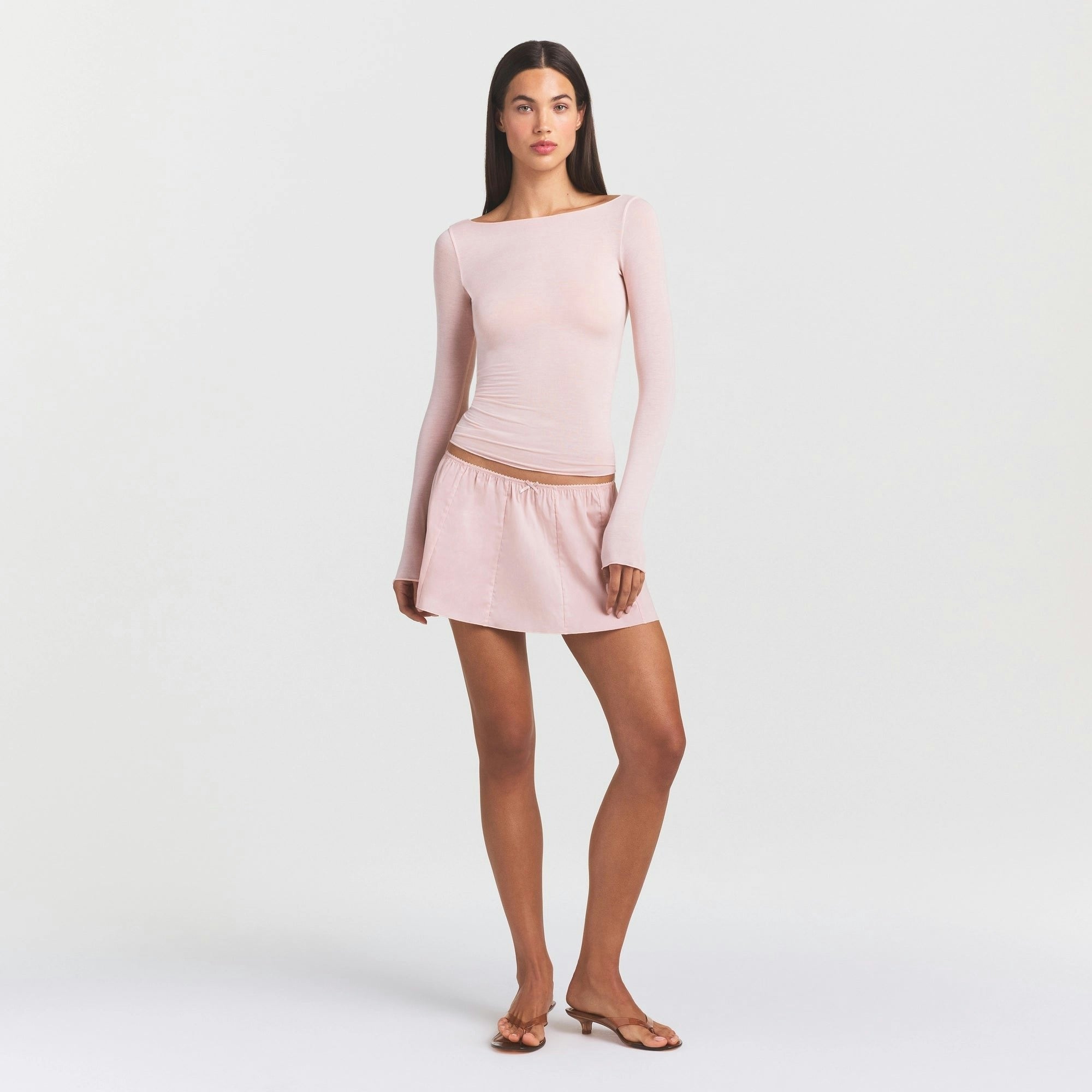LONG SLEEVE BOATNECK TOP
