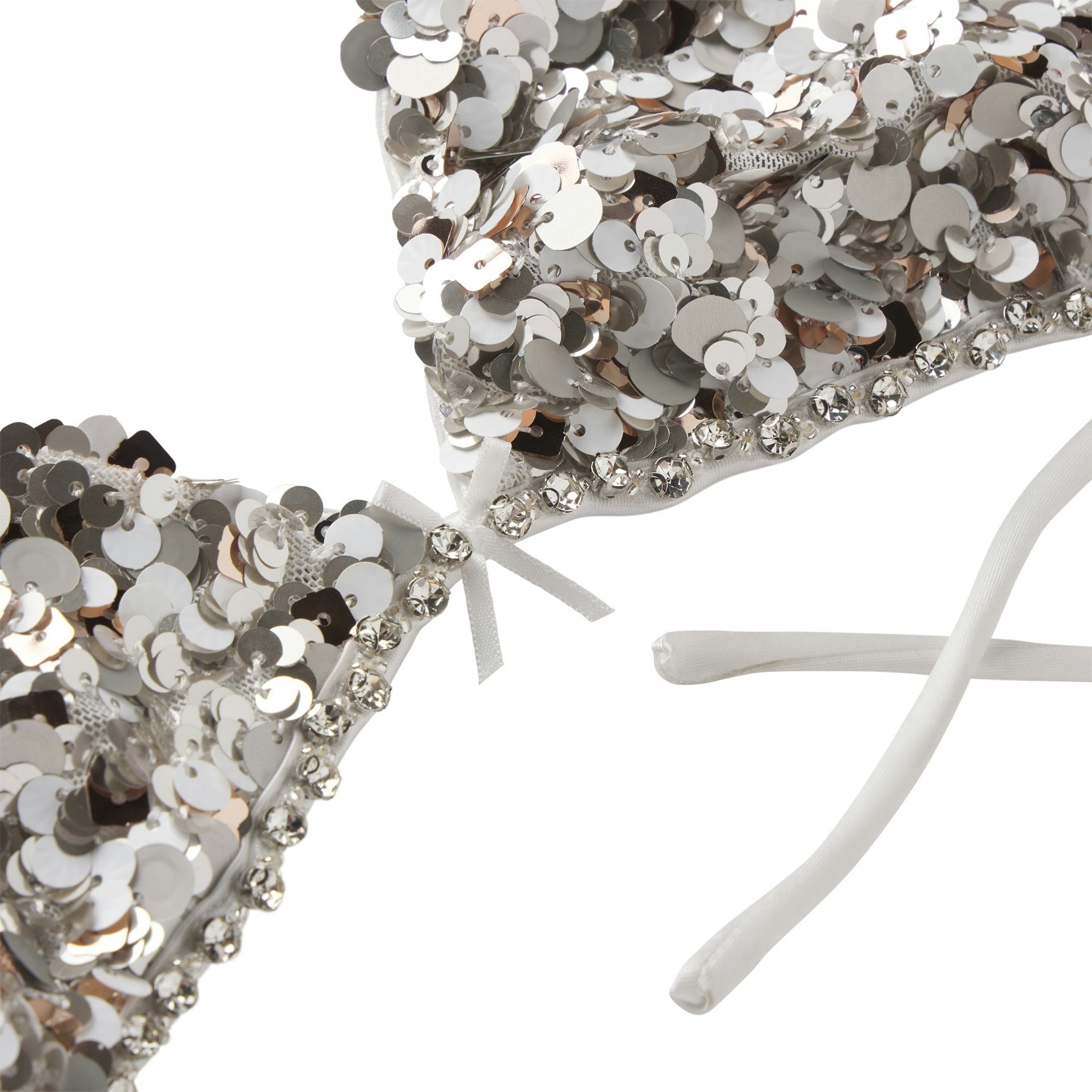 NOVELTY INTIMATES SEQUIN BRALETTE AND HIPSTER SET