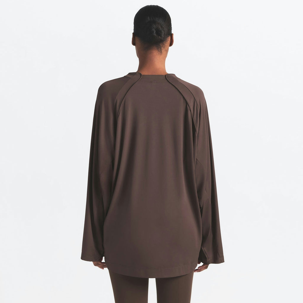 V-NECK OVERSIZED LONG SLEEVE TOP