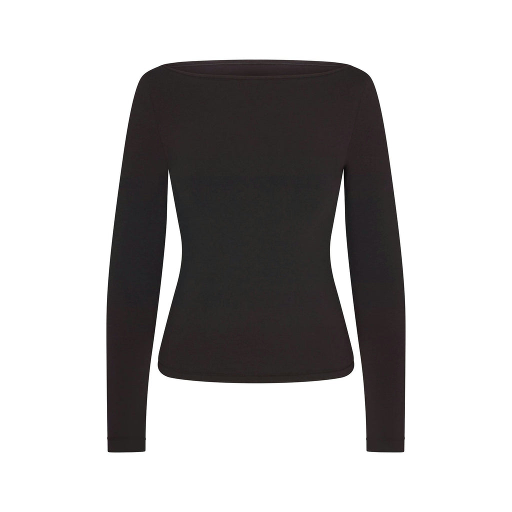 LONG SLEEVE BOATNECK TOP