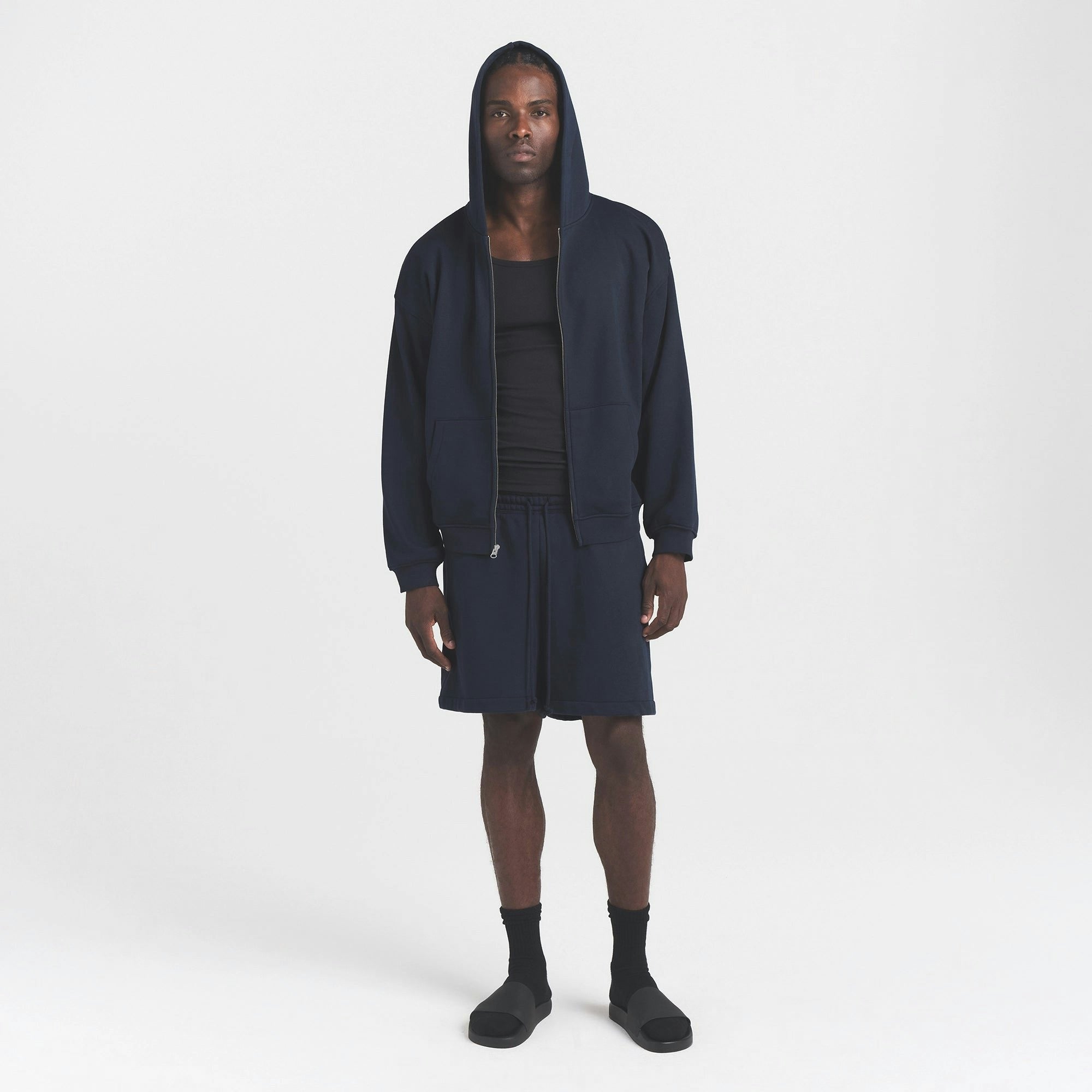 MENS RELAXED ZIP UP HOODIE