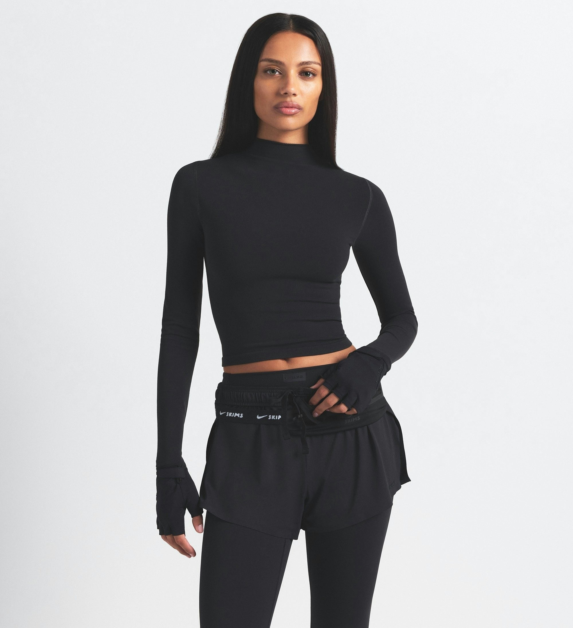 MOCK NECK CROP TOP