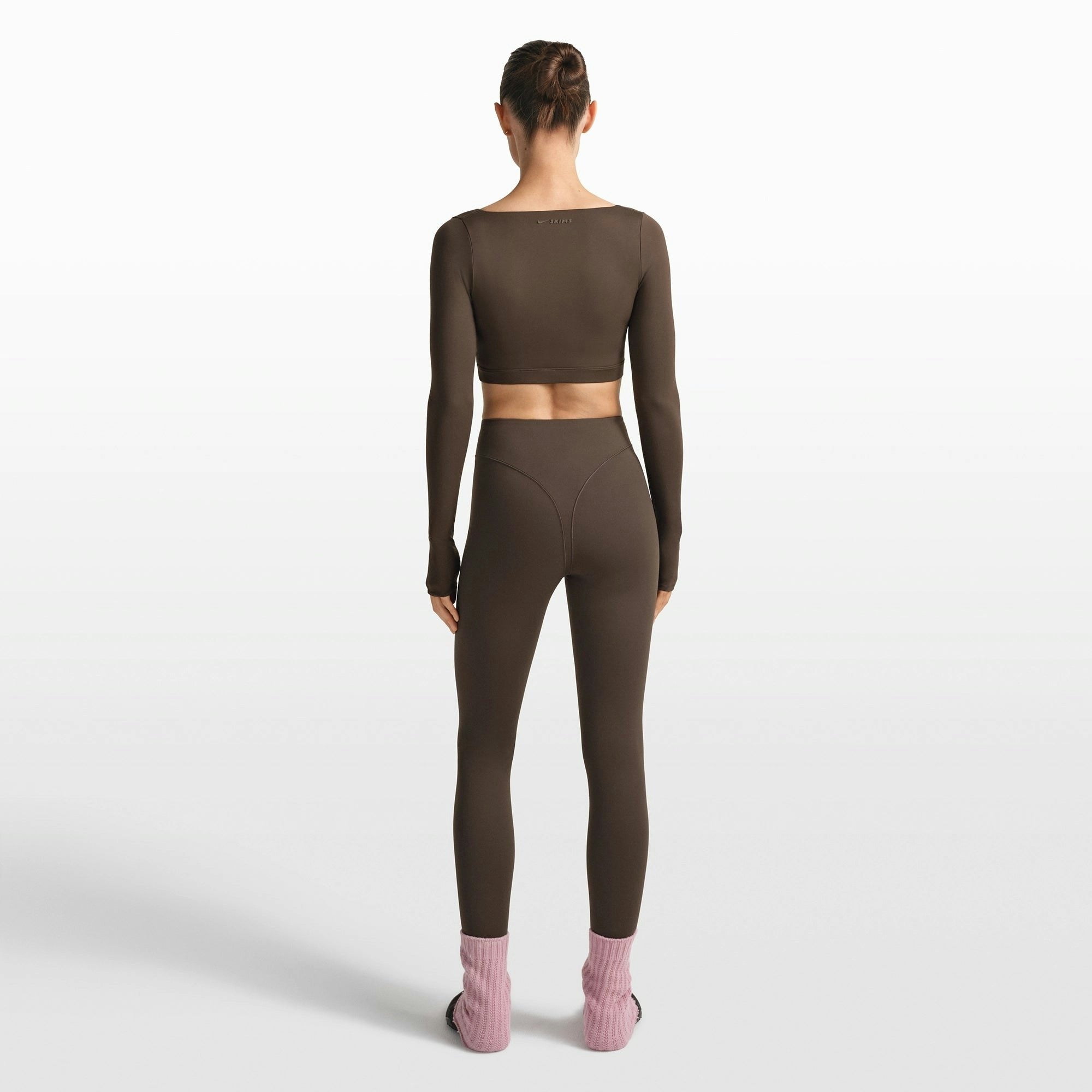 WRAP LONG SLEEVE CROPPED TOP