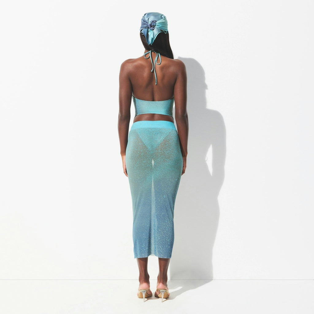 MESH COVER-UPS MIDI SKIRT