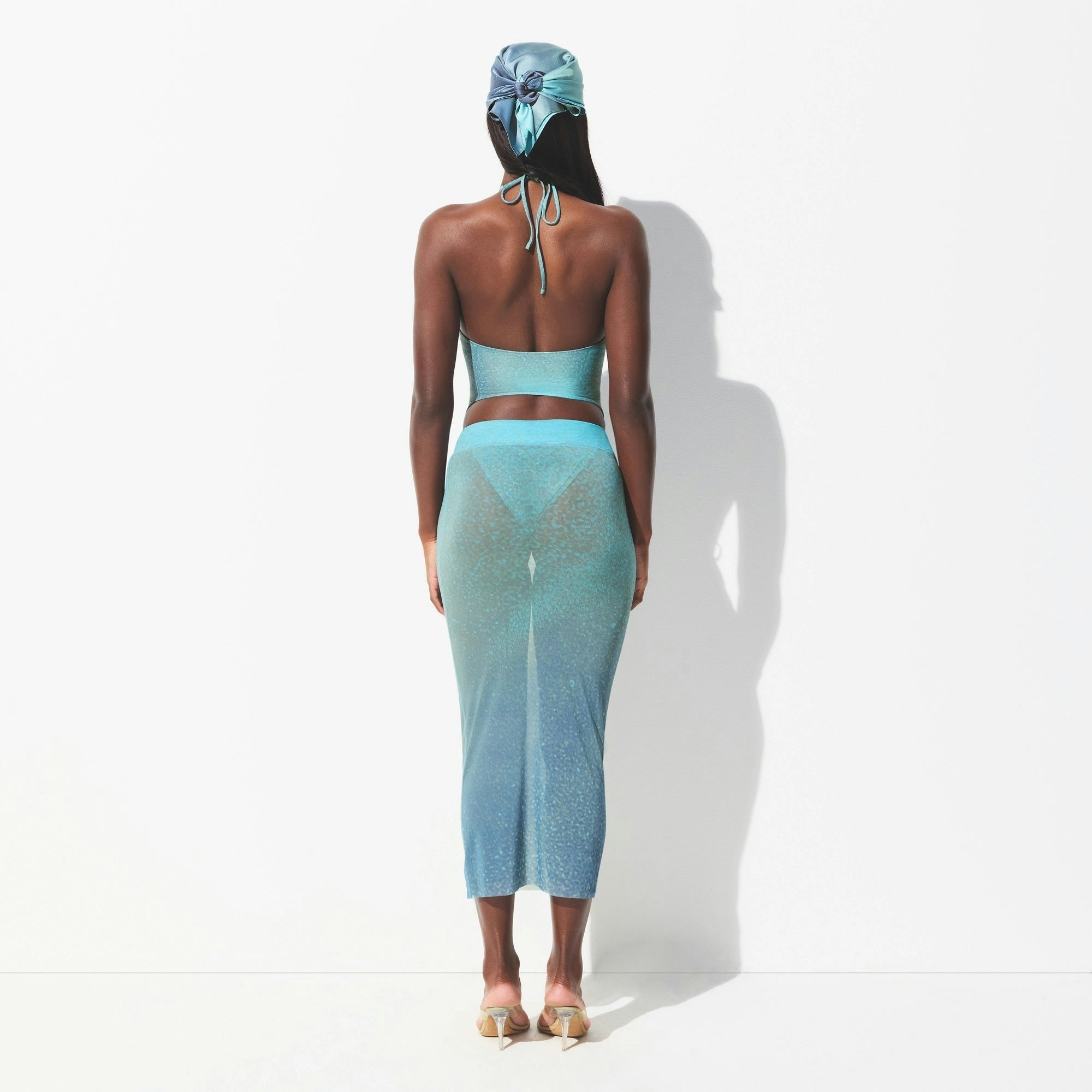 MESH COVER-UPS MIDI SKIRT