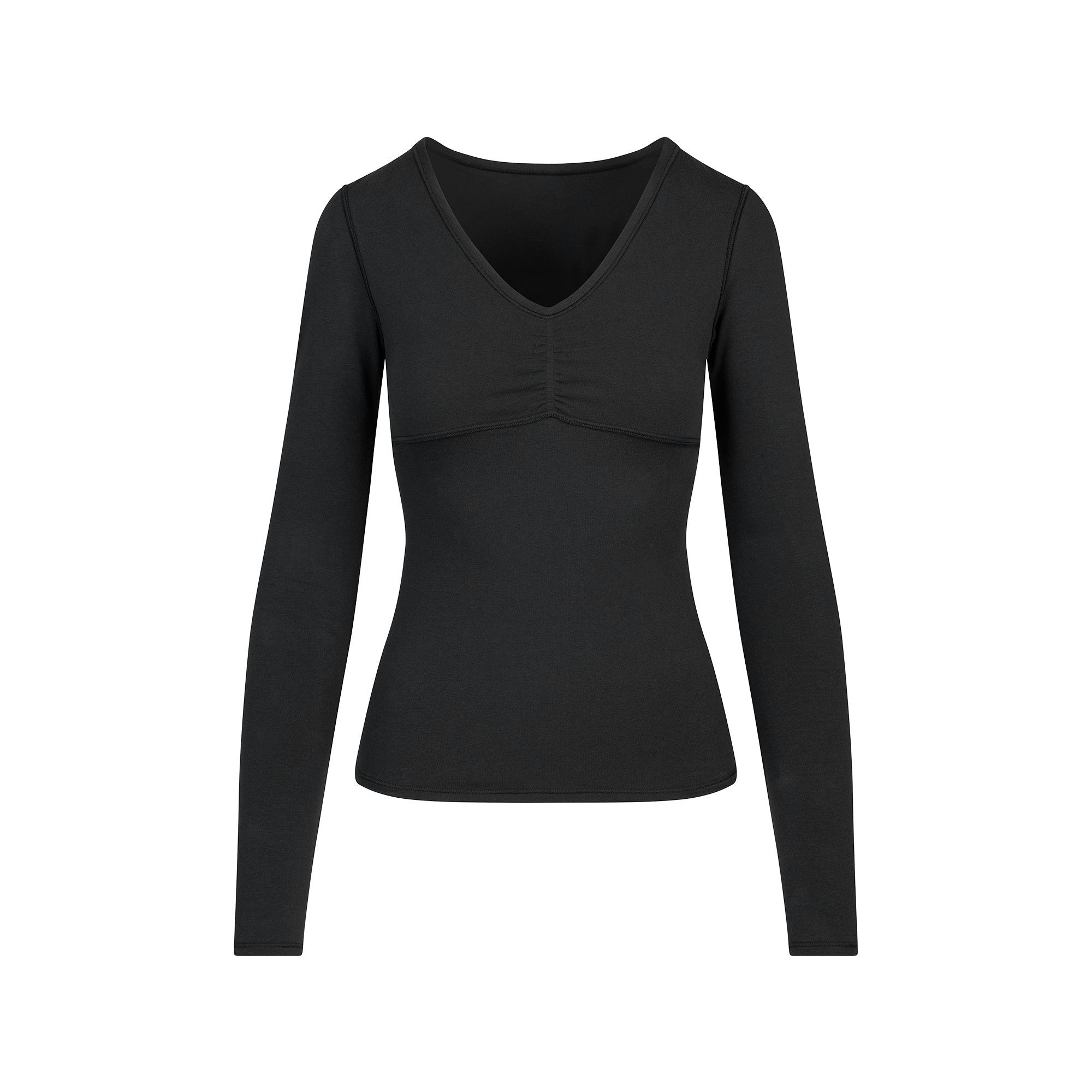 SHIRRED BUST LONG SLEEVE