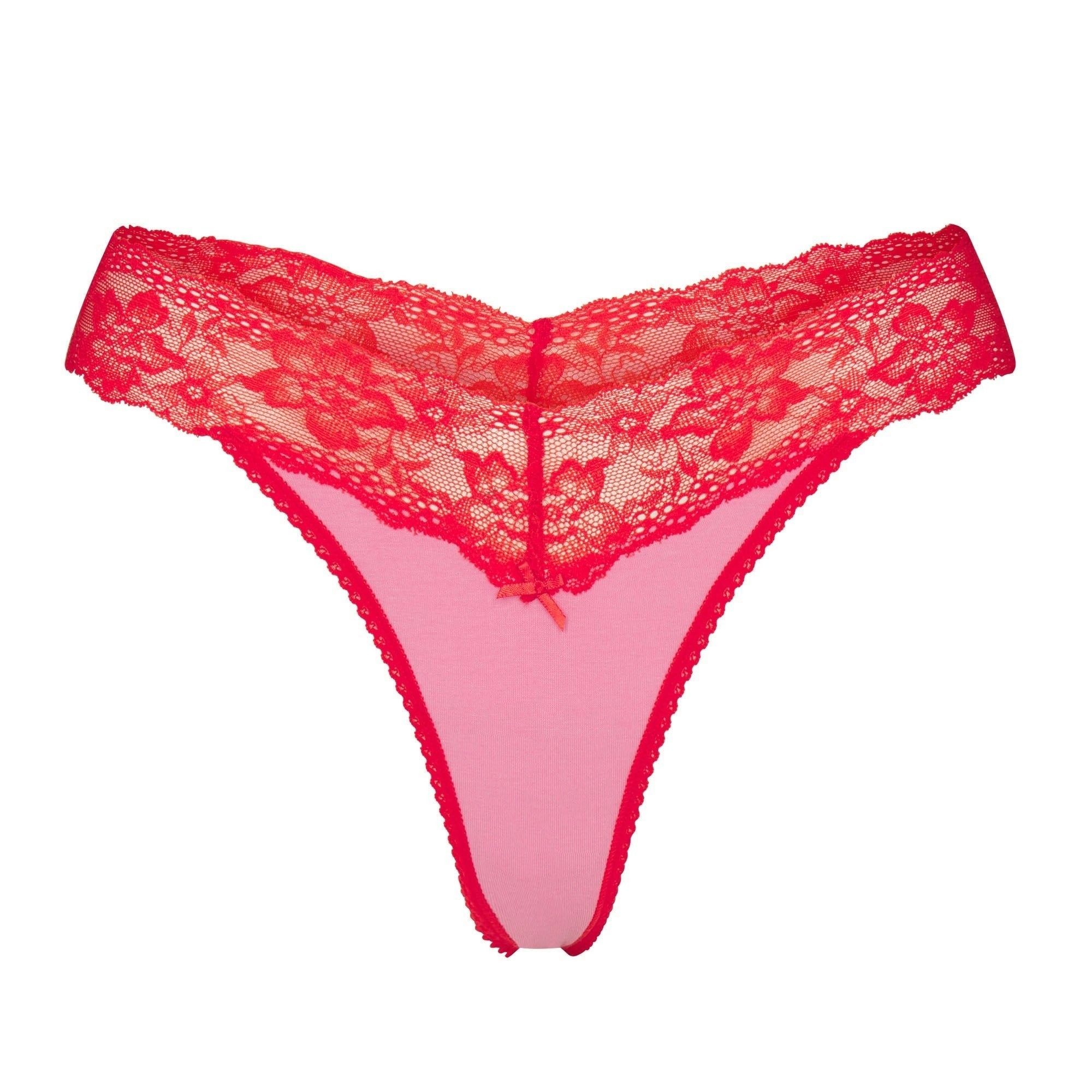 WIDE LACE THONG