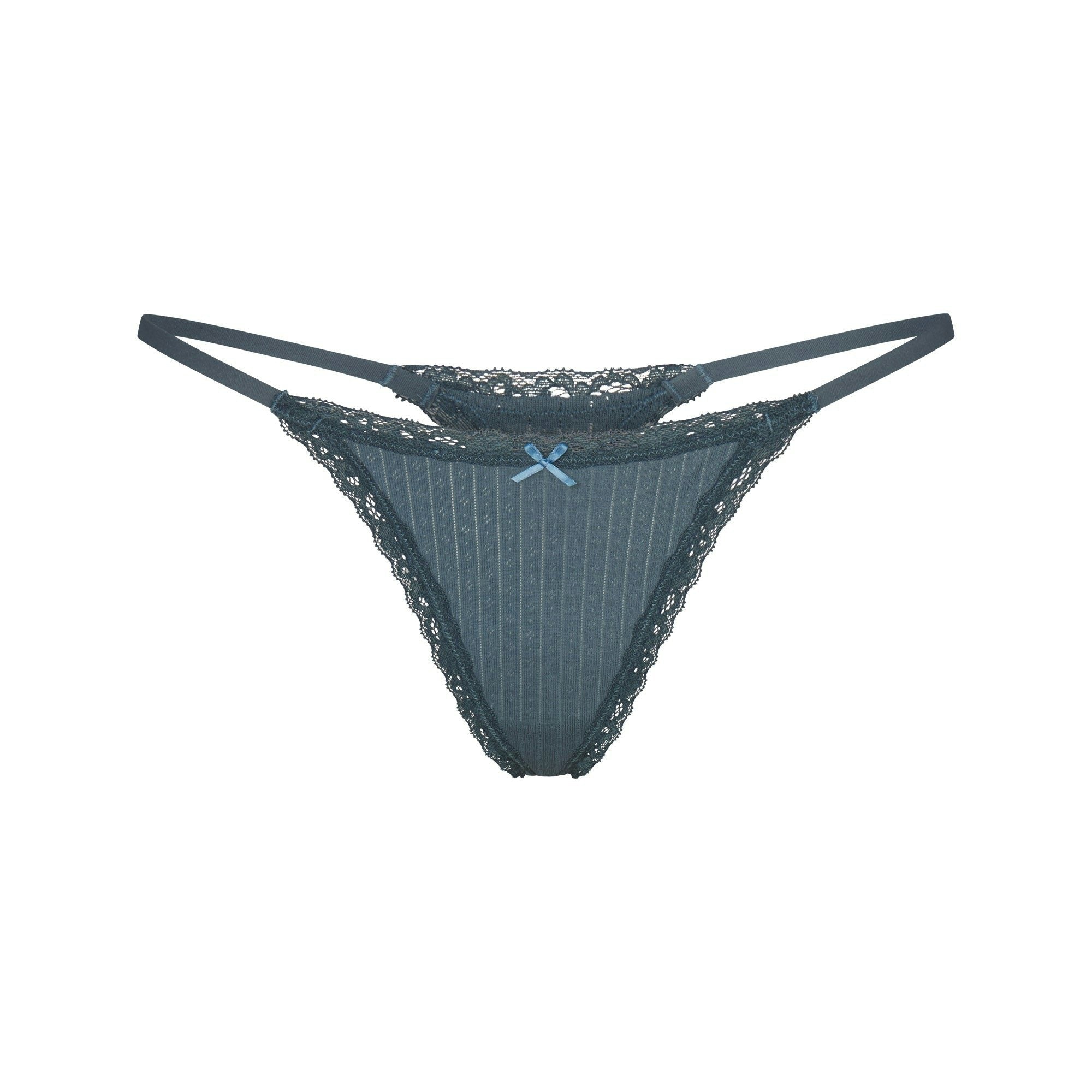 POINTELLE LACE STRING THONG