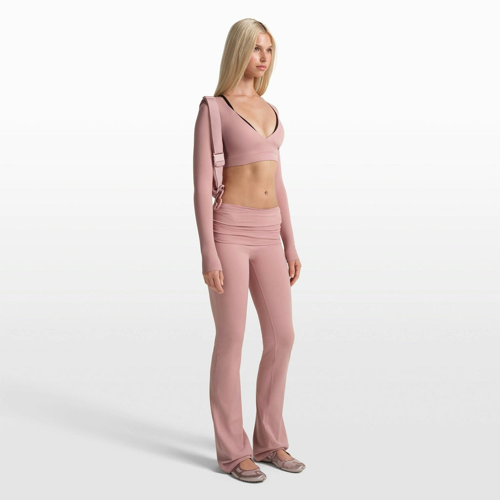FOLDOVER SLIM FLARE LEGGING