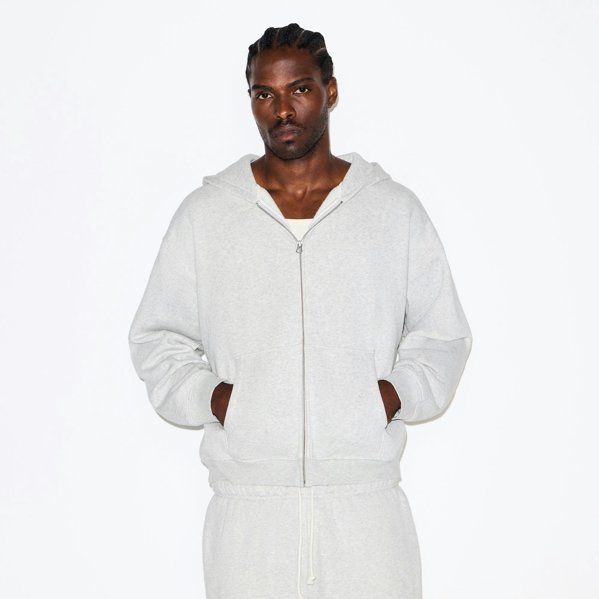 MENS RELAXED ZIP UP HOODIE