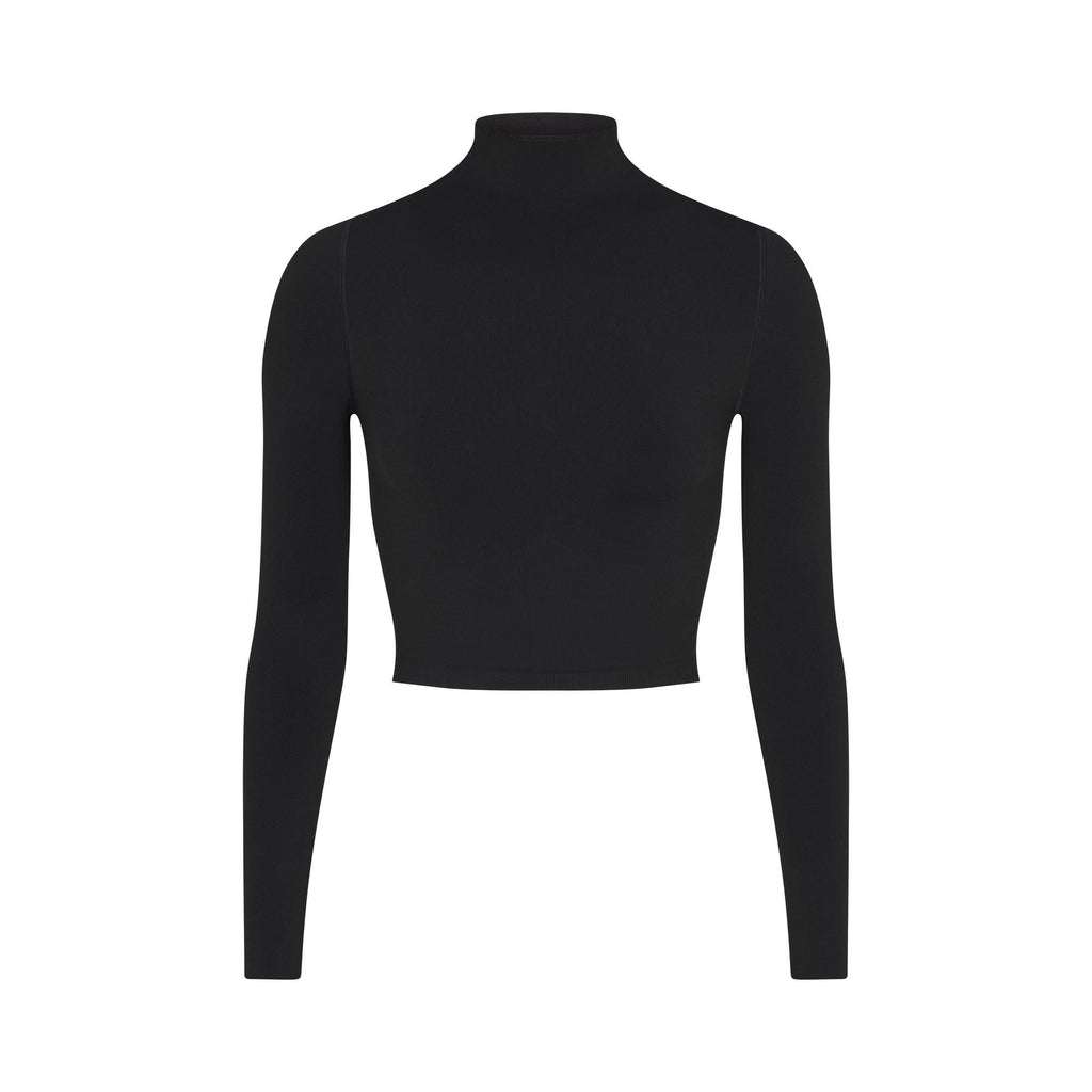 MOCK NECK CROP TOP