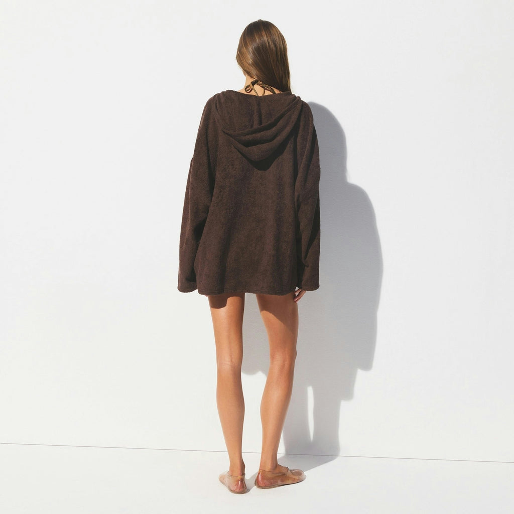 TERRY COVER-UPS OVERSIZED HOODIE
