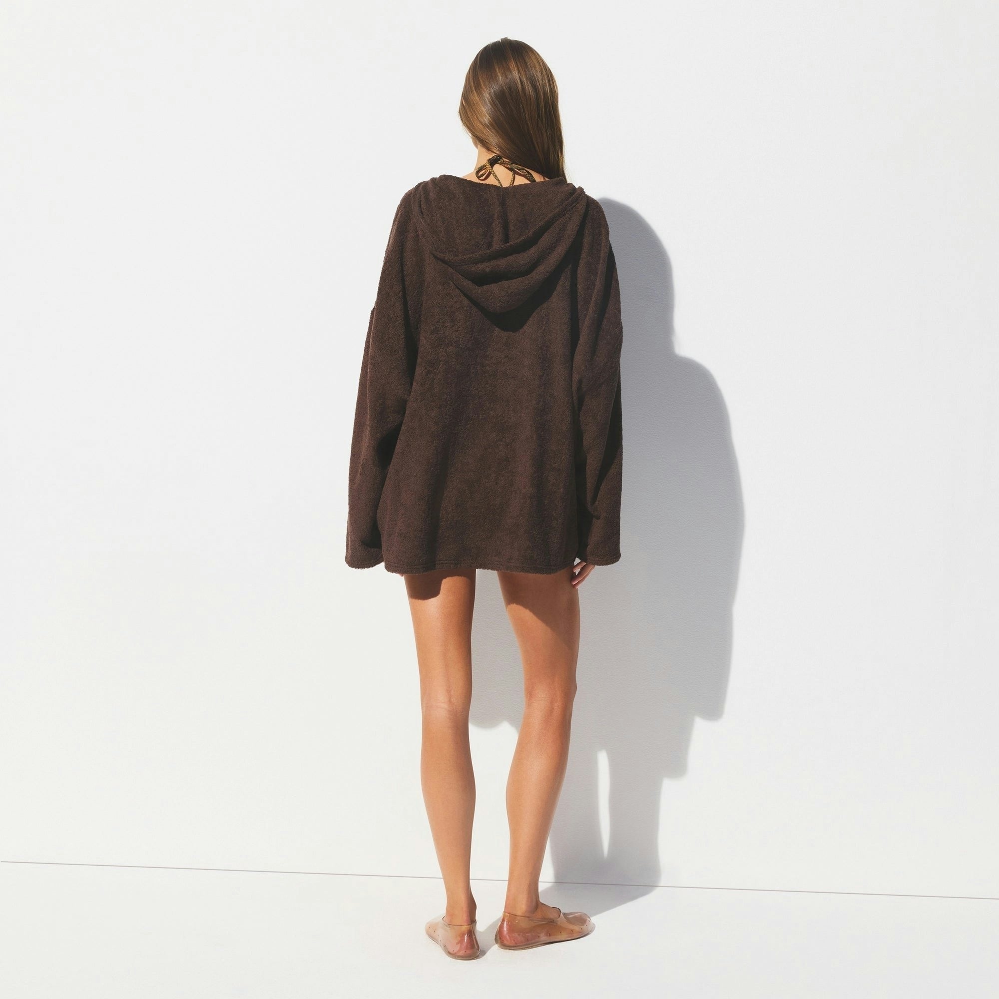 TERRY COVER-UPS OVERSIZED HOODIE