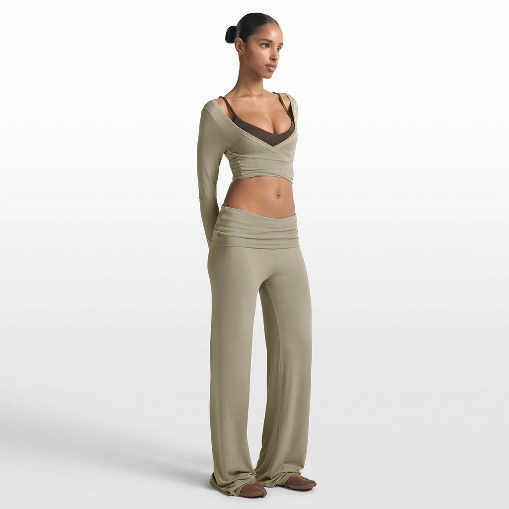 FOLDOVER WIDE LEG PANT