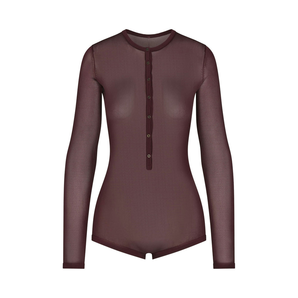BUTTON UP HENLEY ONESIE