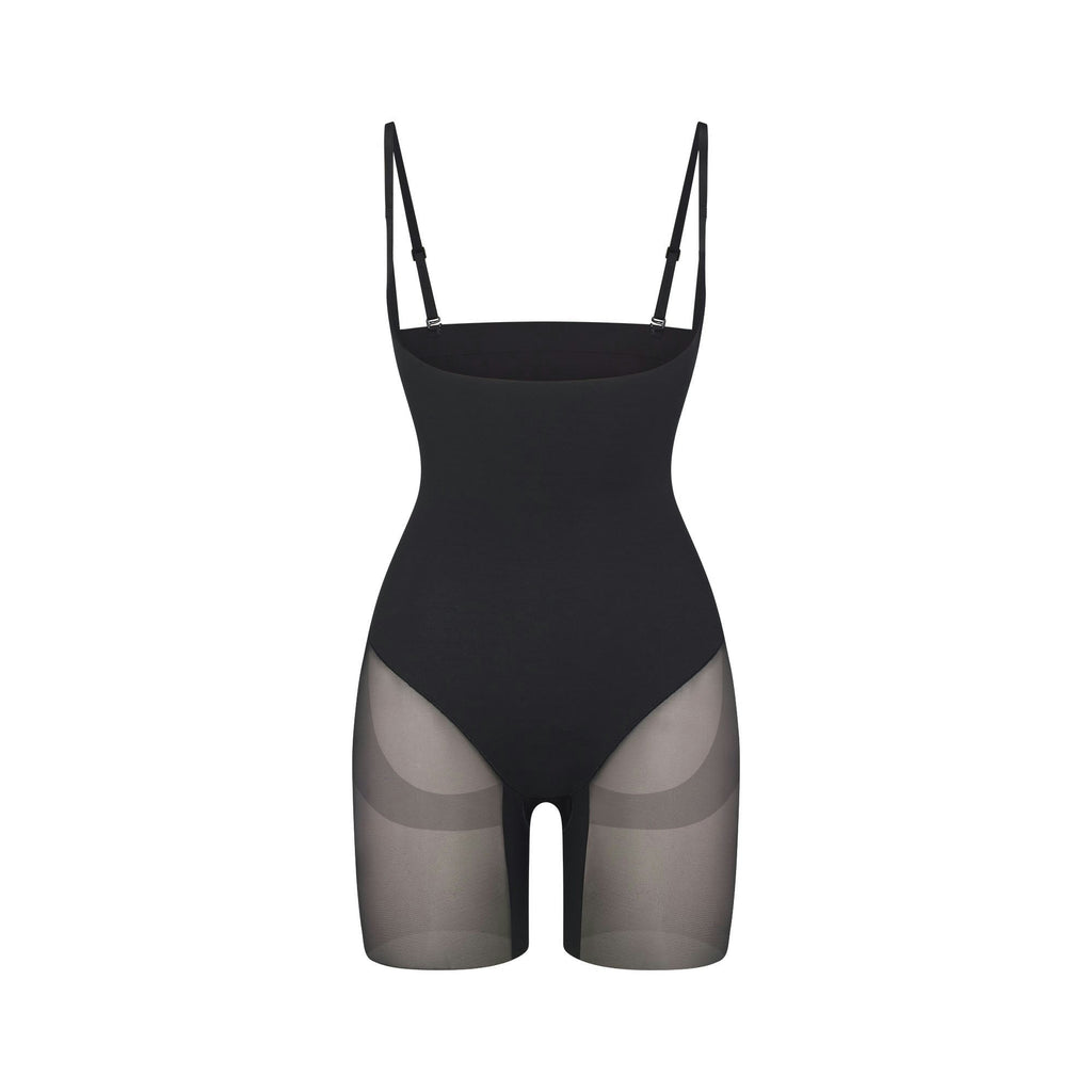 CORE SCULPT OPEN BUST MID THIGH BODYSUIT