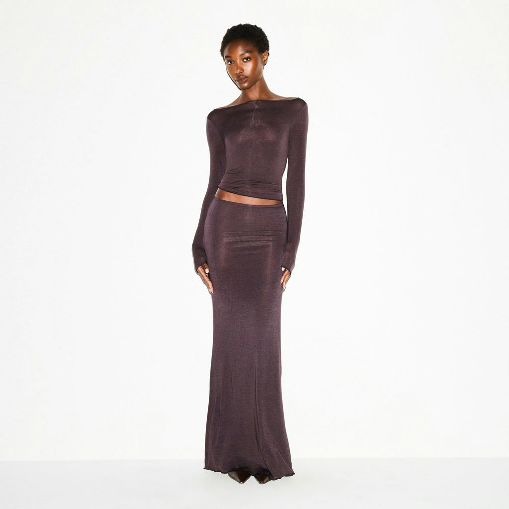 LONG SLEEVE BOATNECK TOP