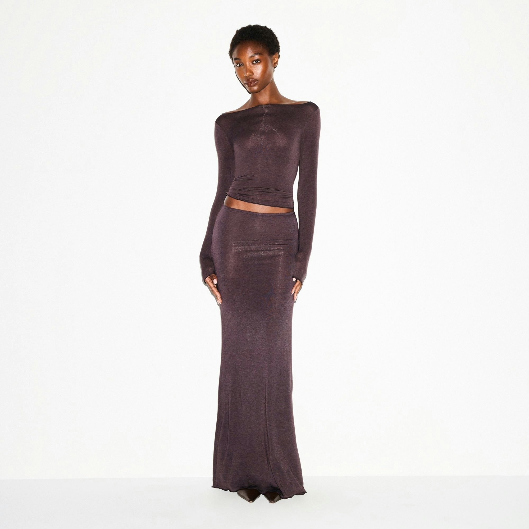 LONG SLEEVE BOATNECK TOP