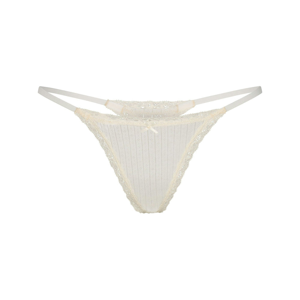 POINTELLE LACE STRING THONG
