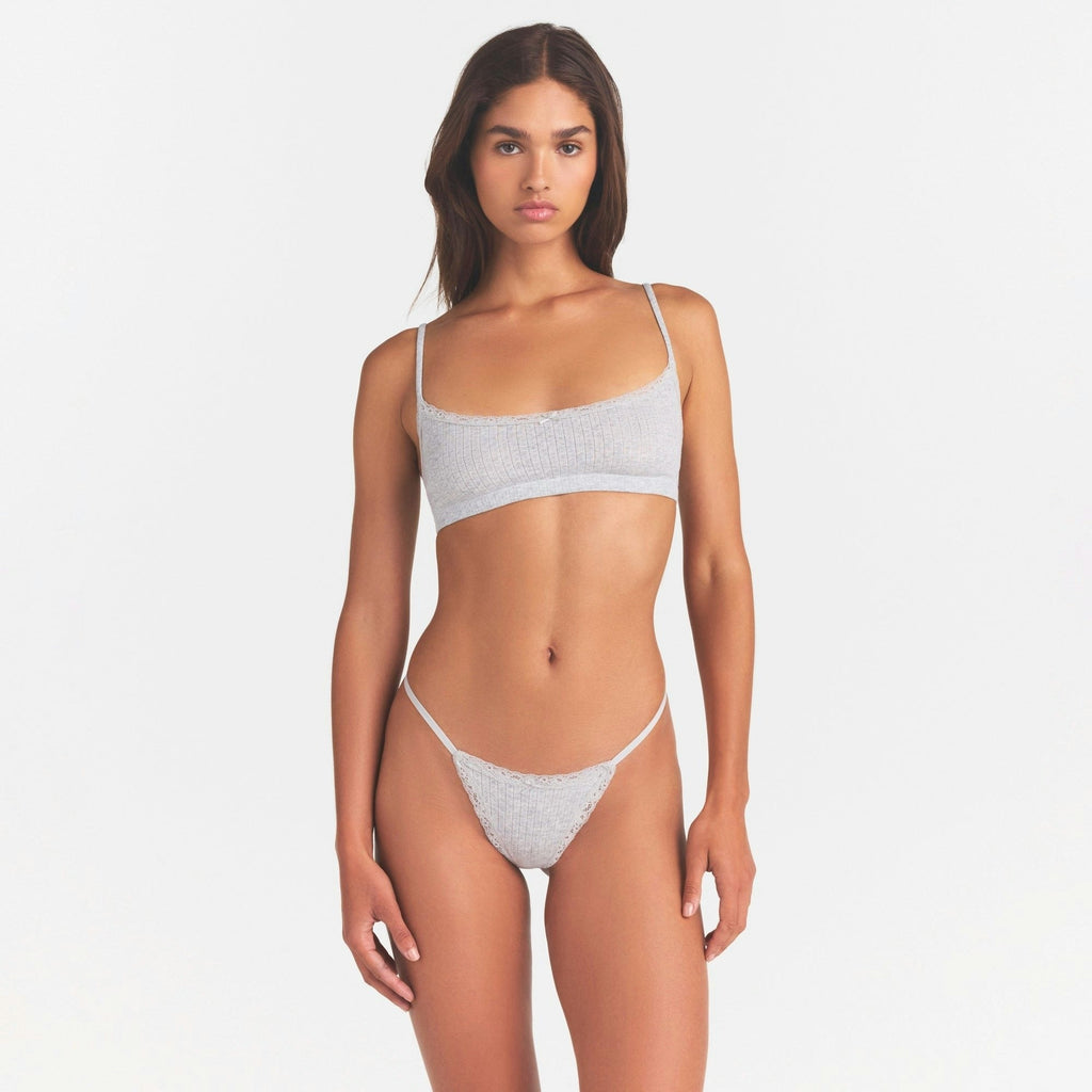 POINTELLE LACE STRING THONG