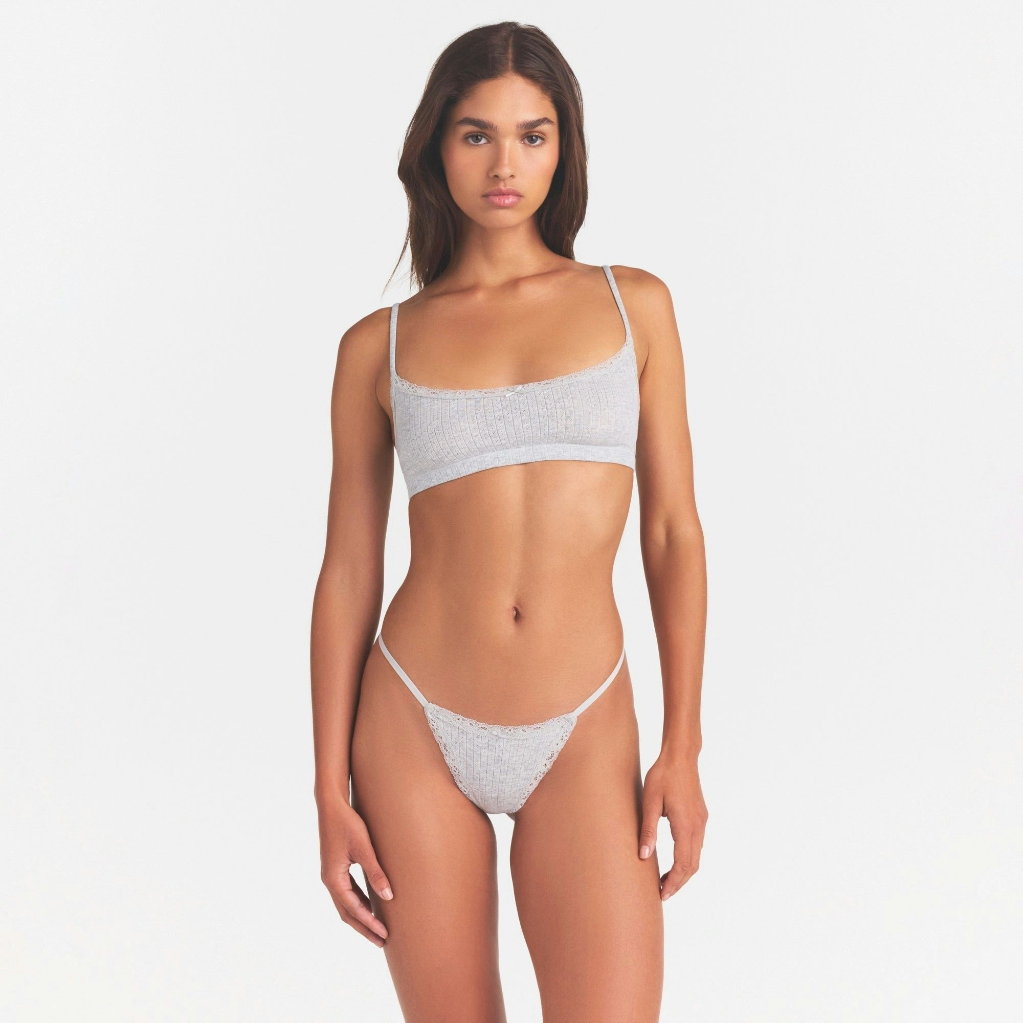 POINTELLE LACE STRING THONG