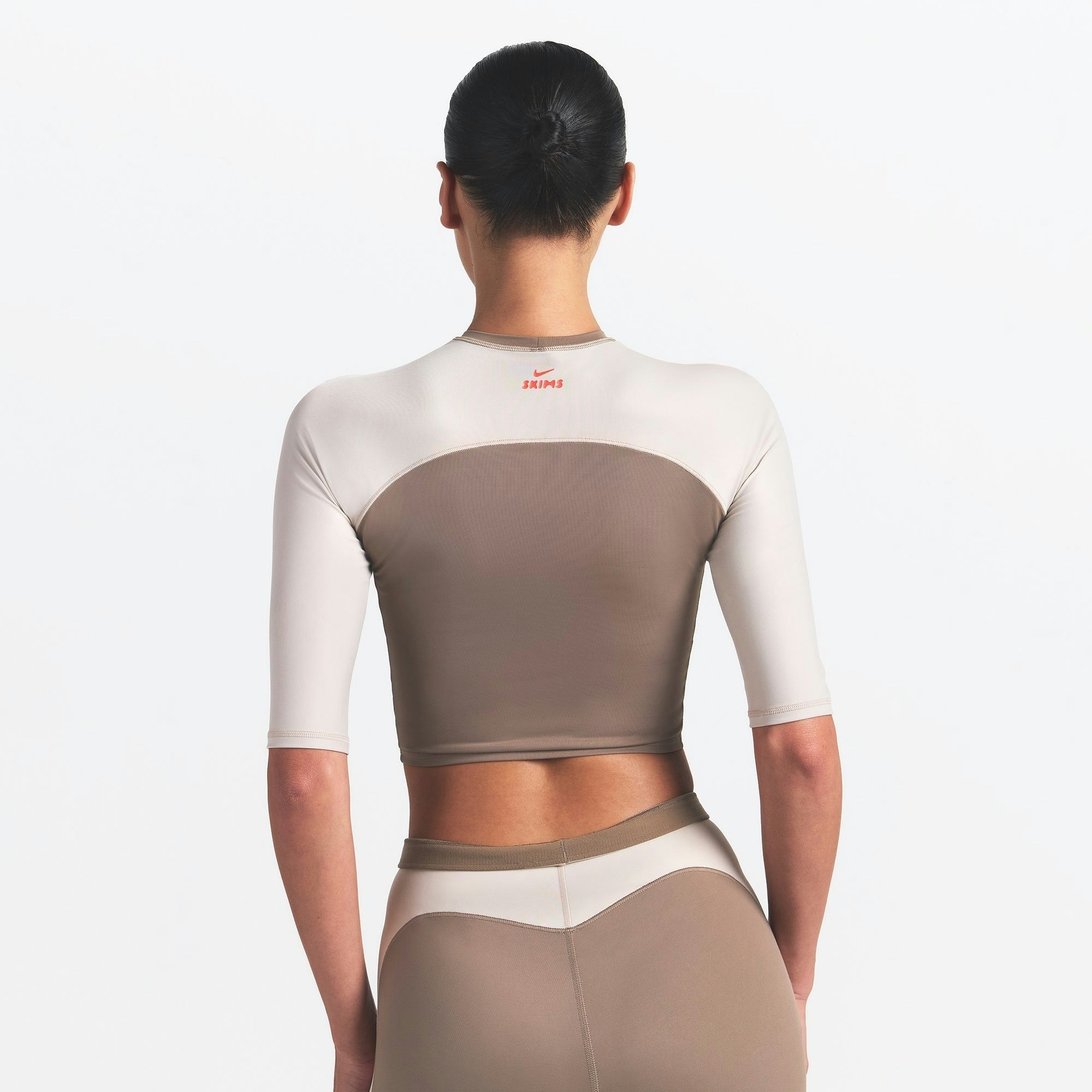 PADDED HALF SLEEVE CROP TOP