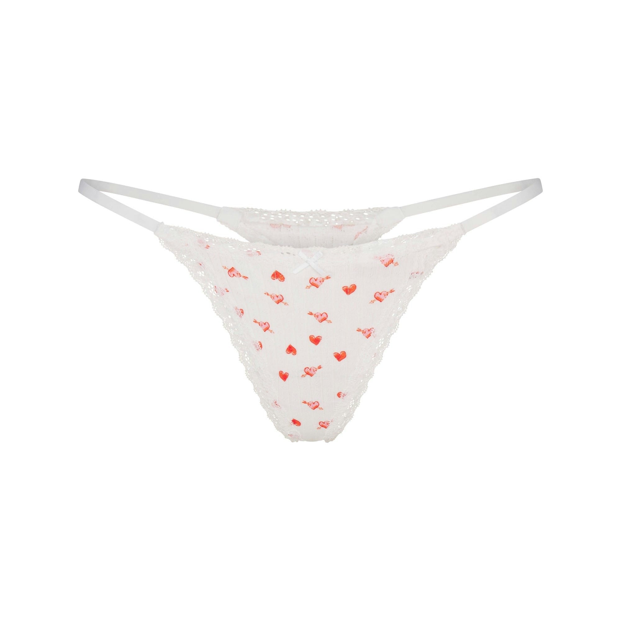 POINTELLE LACE STRING THONG