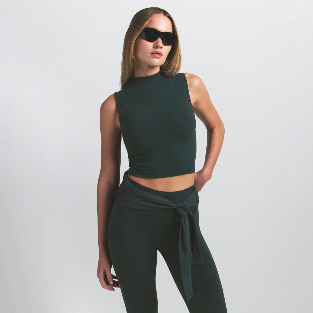MOCK NECK BRA TOP