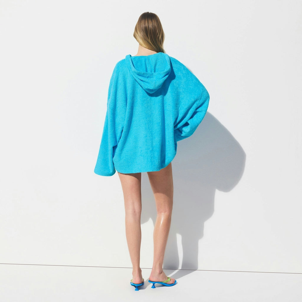 TERRY COVER-UPS OVERSIZED HOODIE