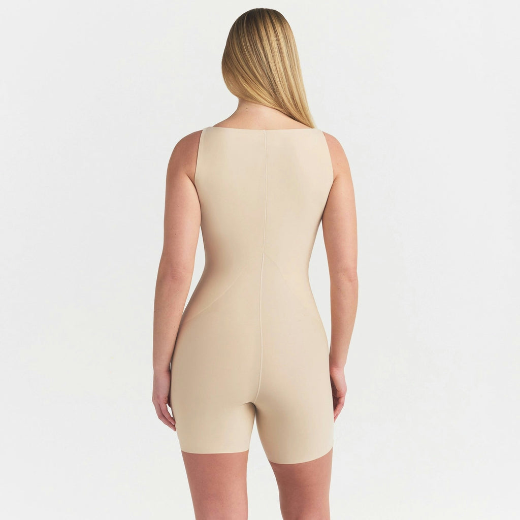 CORE SCULPT BACK SMOOTHING OPEN BUST MID THIGH BODYSUIT