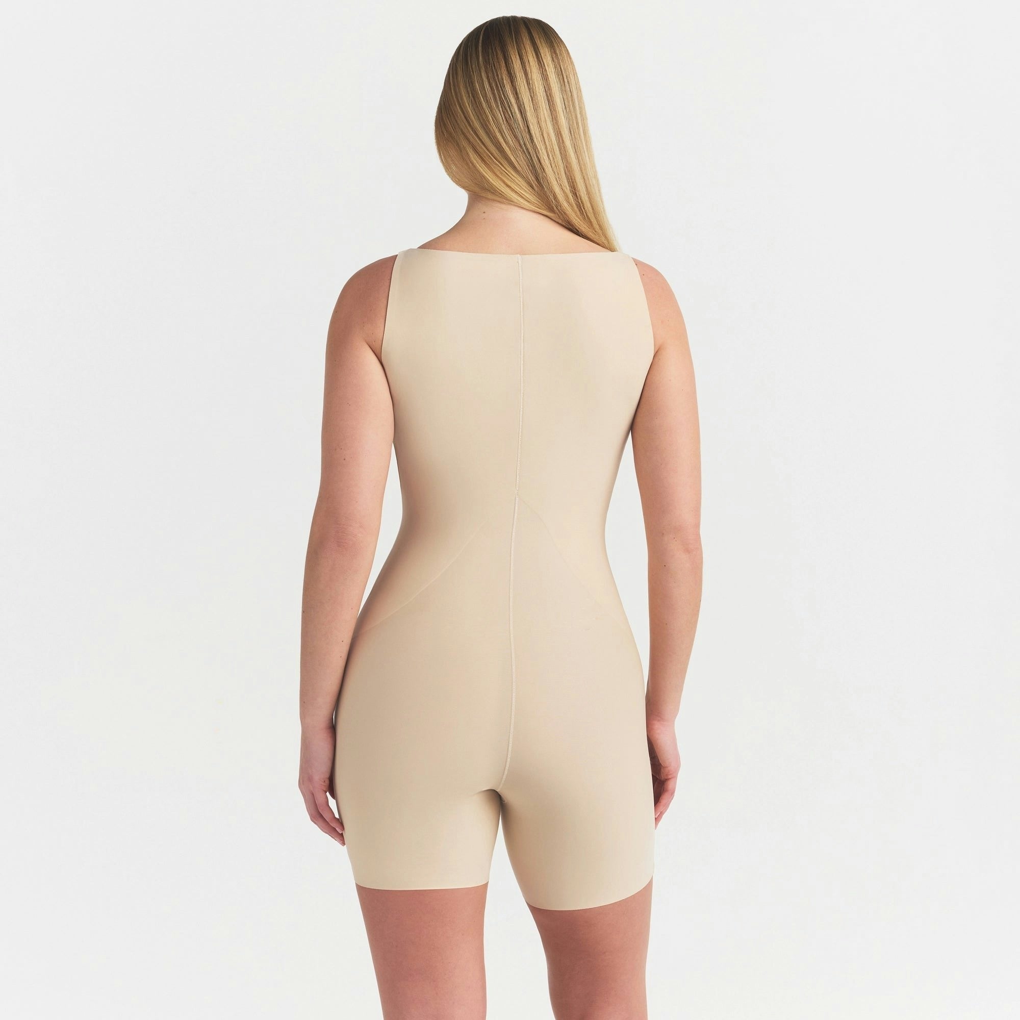 CORE SCULPT BACK SMOOTHING OPEN BUST MID THIGH BODYSUIT