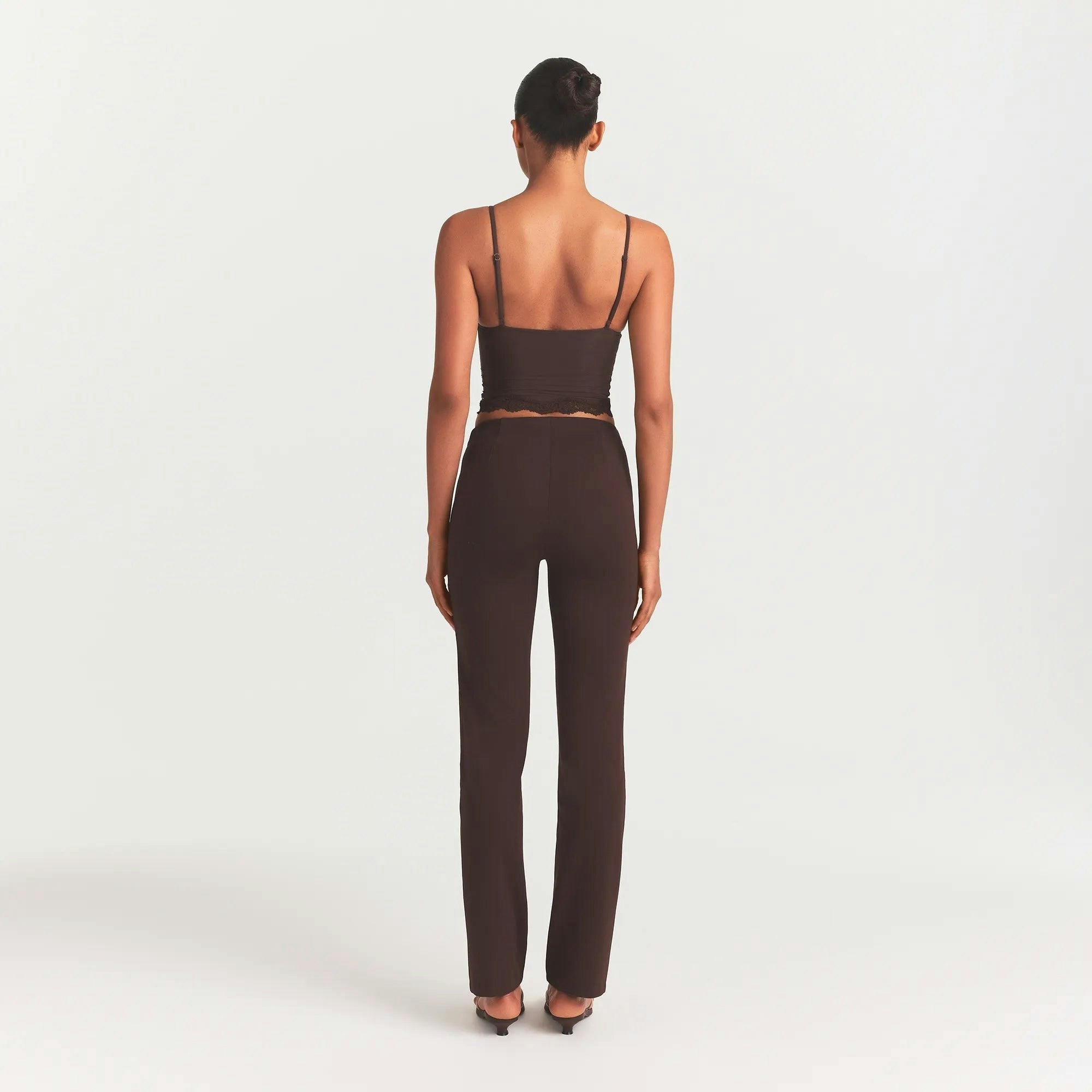 HIGH-WAISTED PINTUCK STRAIGHT PANT
