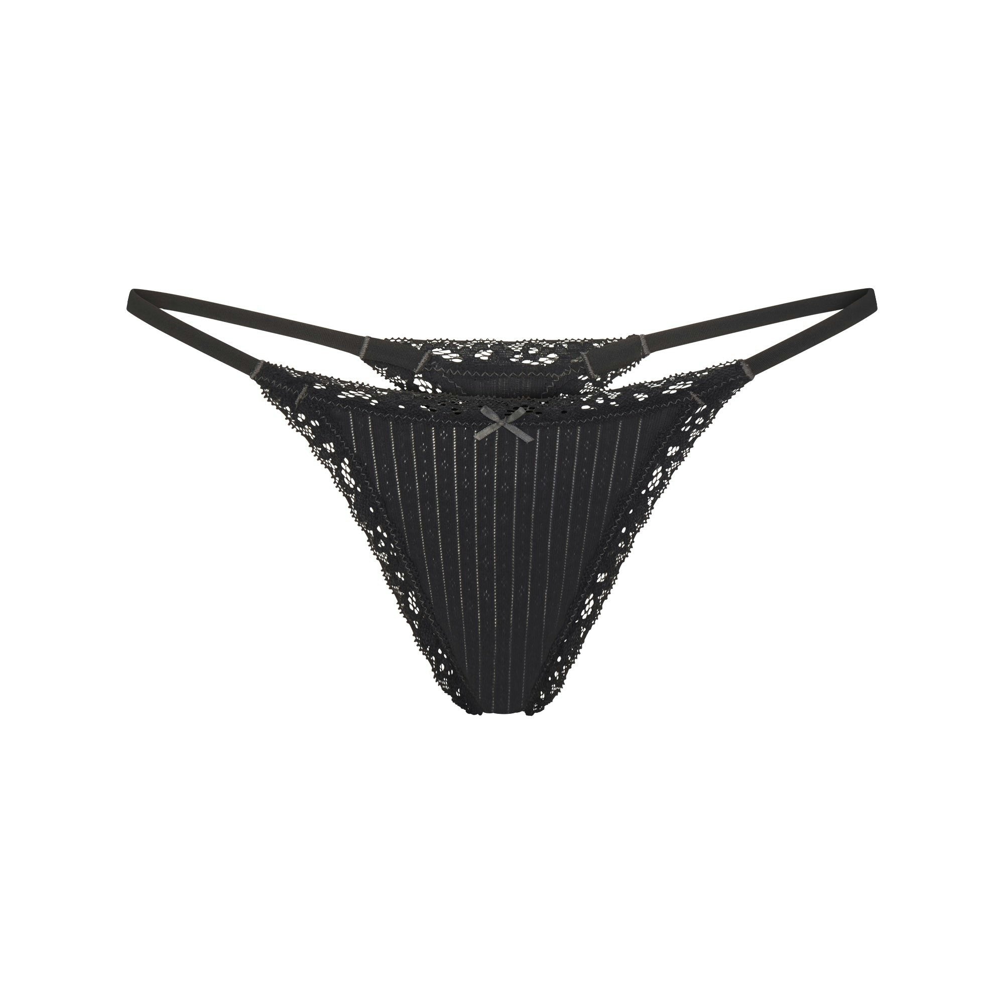 POINTELLE LACE STRING THONG