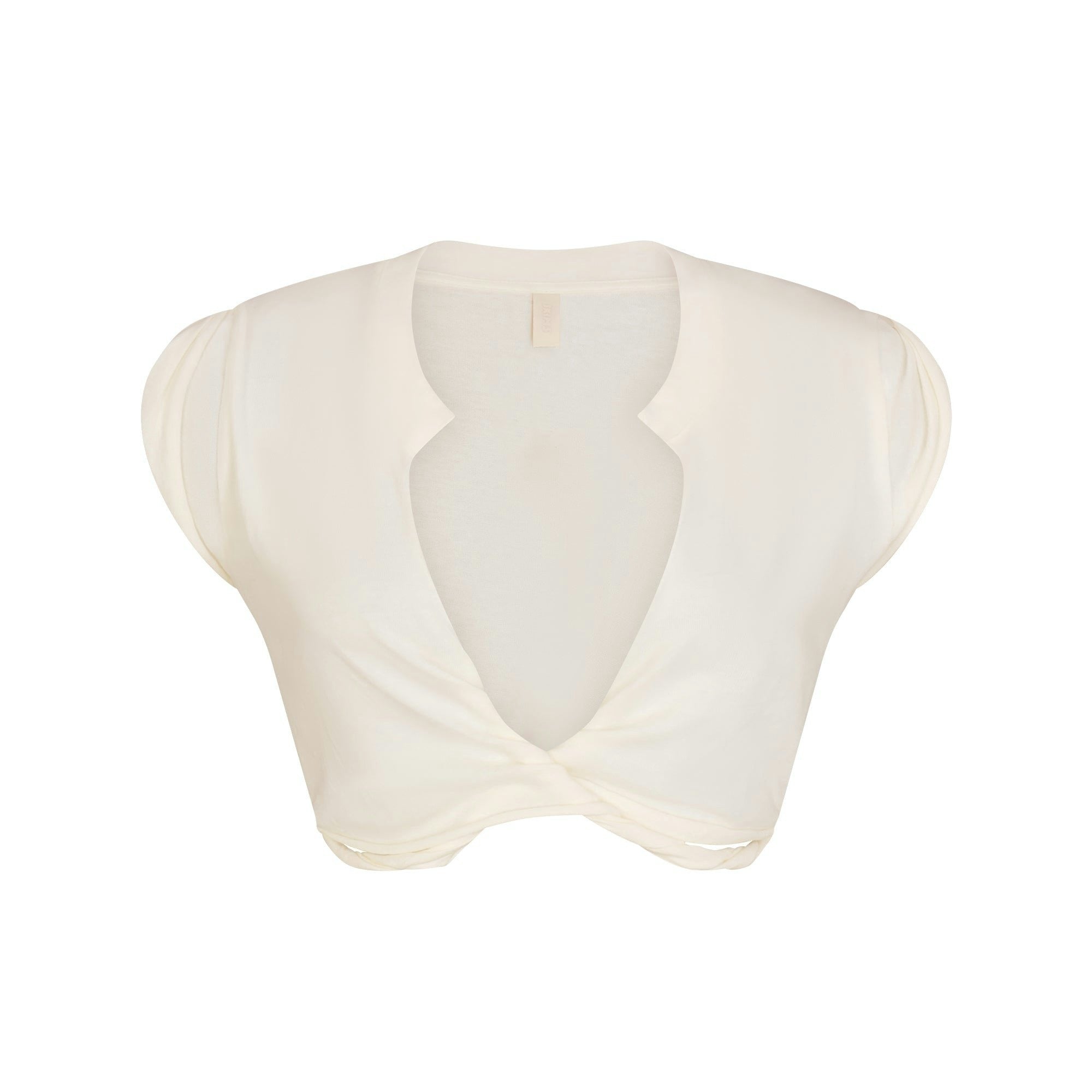 COTTON PLUNGE TWIST TOP