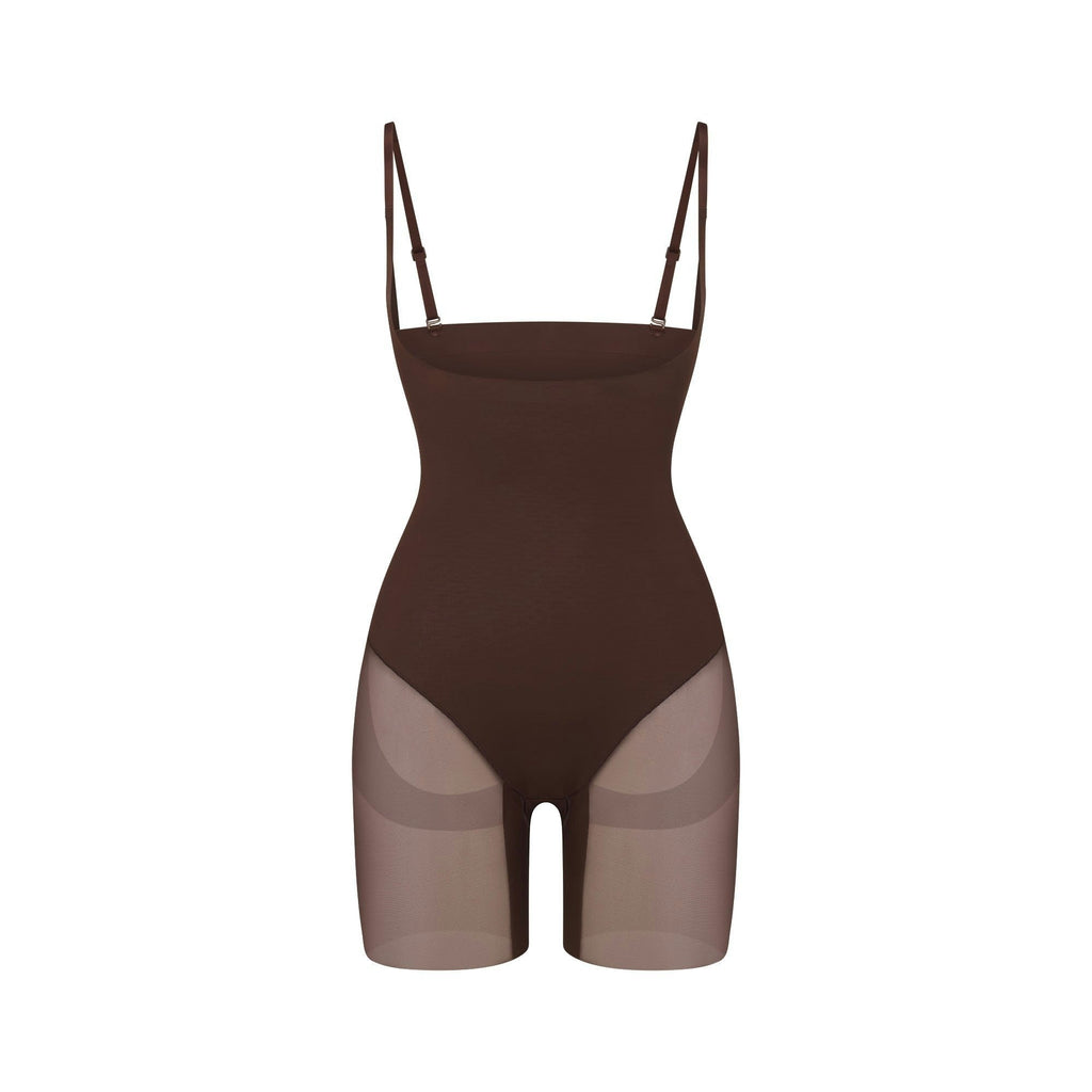 CORE SCULPT OPEN BUST MID THIGH BODYSUIT
