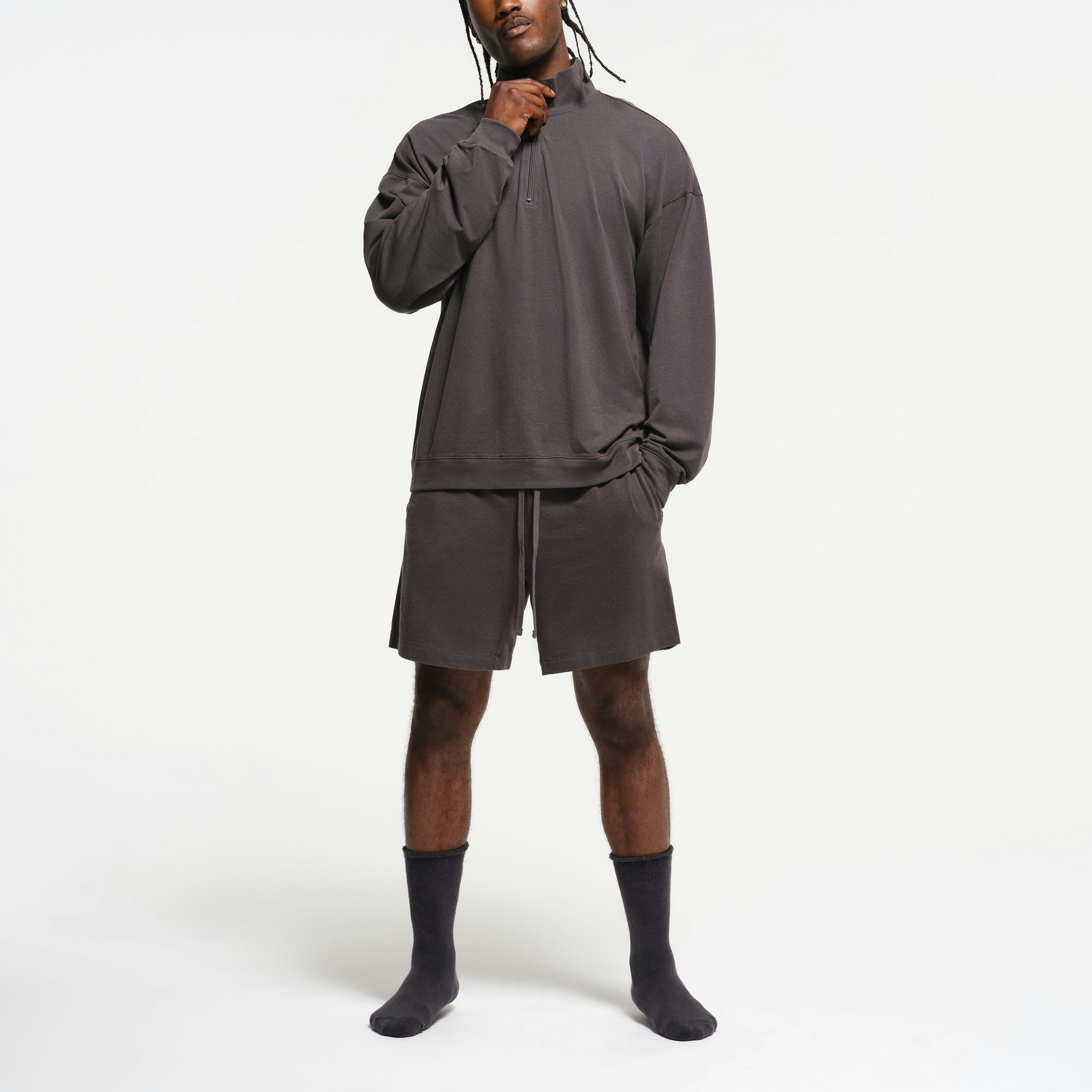 MENS RELAXED QUARTER ZIP PULLOVER