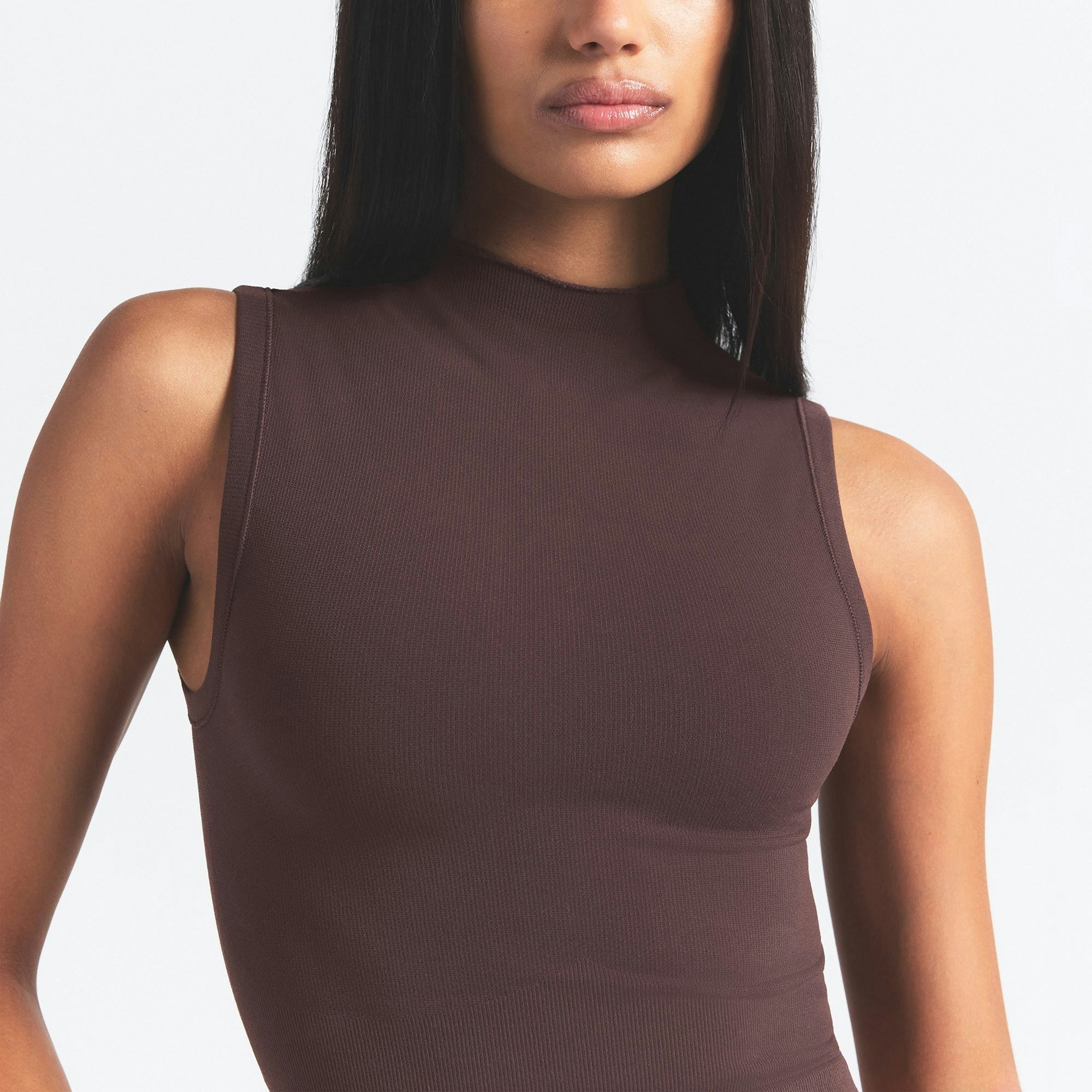 MOCK NECK BRA TOP
