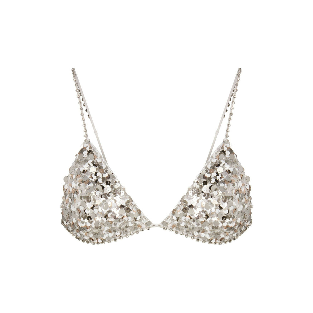 NOVELTY INTIMATES SEQUIN BRALETTE AND HIPSTER SET