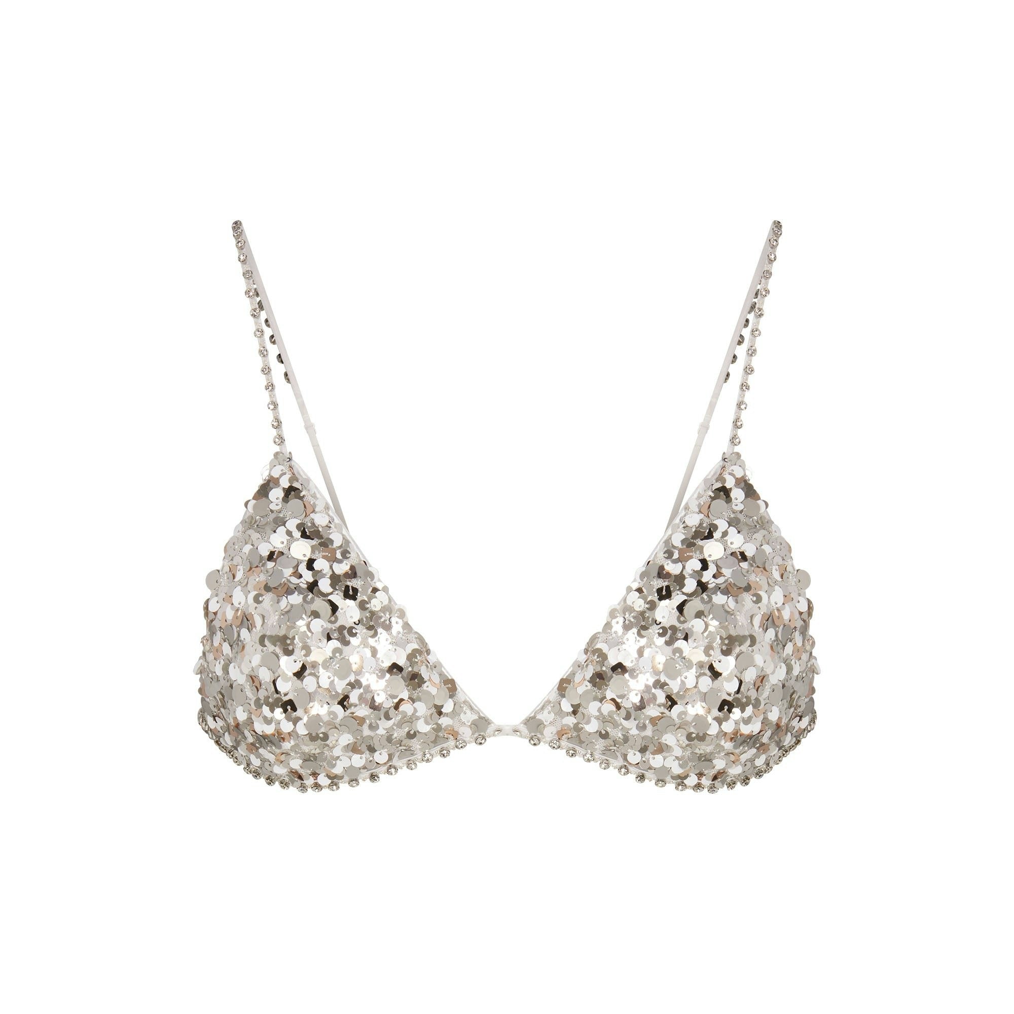 NOVELTY INTIMATES SEQUIN BRALETTE AND HIPSTER SET