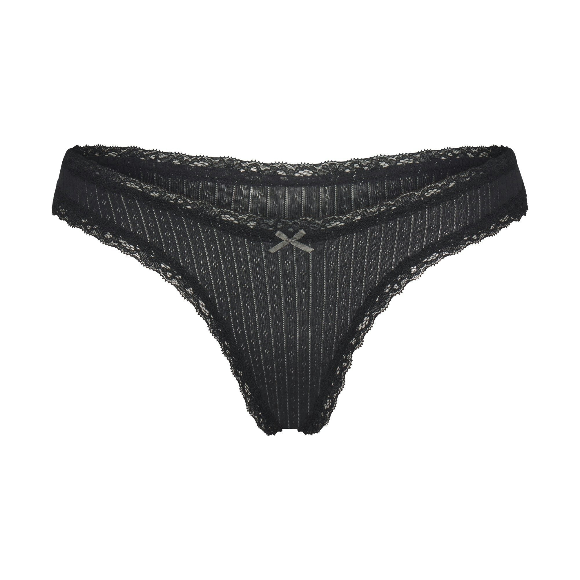 POINTELLE LACE THONG