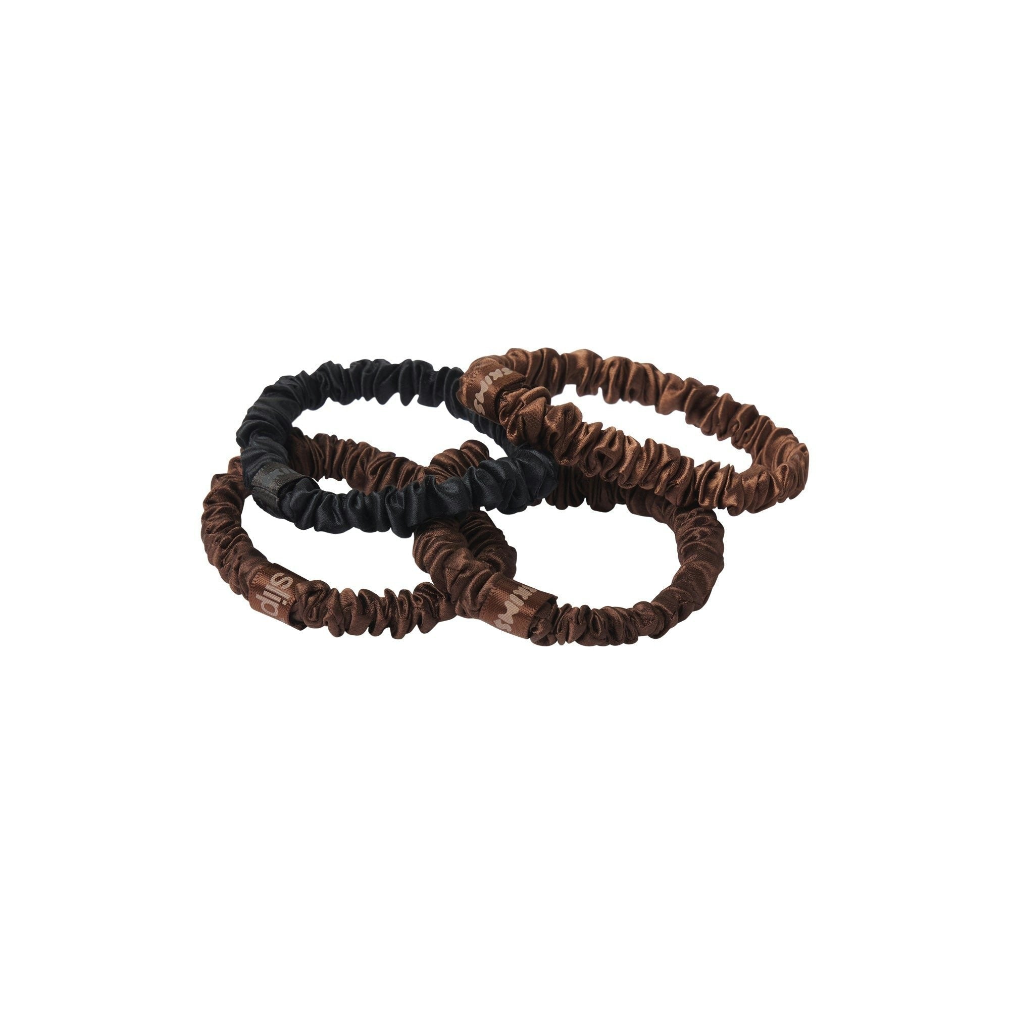 PURE SILK SKINNY SCRUNCHIES 4-PACK