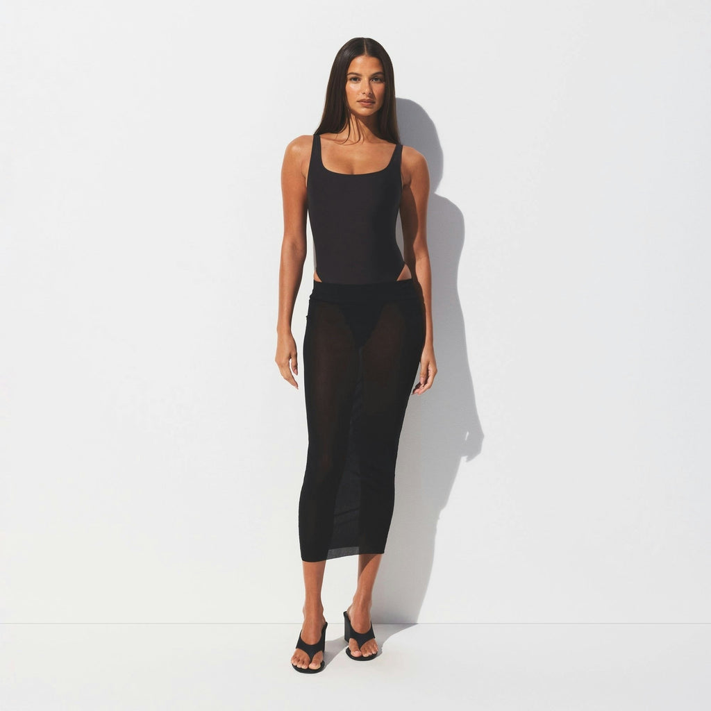 MESH COVER-UPS MIDI SKIRT